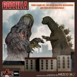 Maybang's Collectibles Mezco Toyz 5 Points XL Godzilla Vs Hedorah Godzilla & Hedorah (Final & Flying Forms) Figure Boxed Set