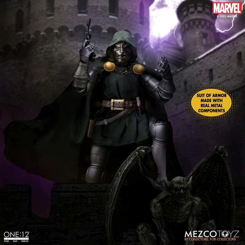 Maybang's Collectibles Mezco Toyz One:12 Collective Marvel Comics Fantastic Four Doctor Doom 1/12 Scale Collectible Figure 2 Maybang's Collectibles Mezco Toyz One:12 Collective Marvel Comics Fantastic Four Doctor Doom 1/12 Scale Collectible Figure